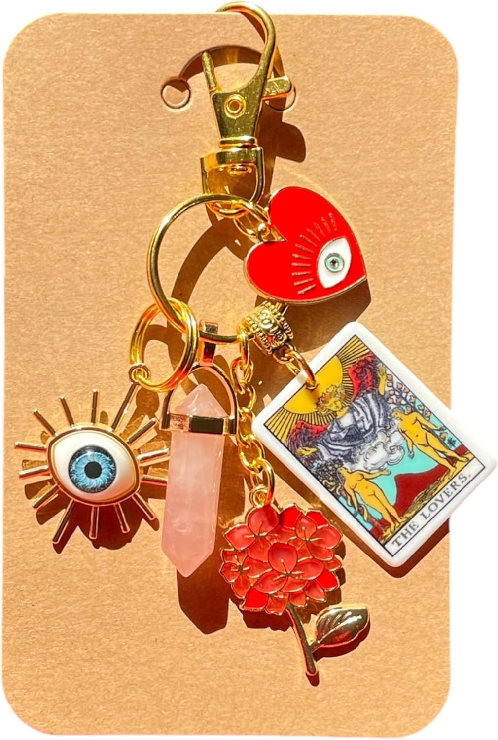 LOVE & PROTECTION Tarot Card & Eye Charm Handbag Charms