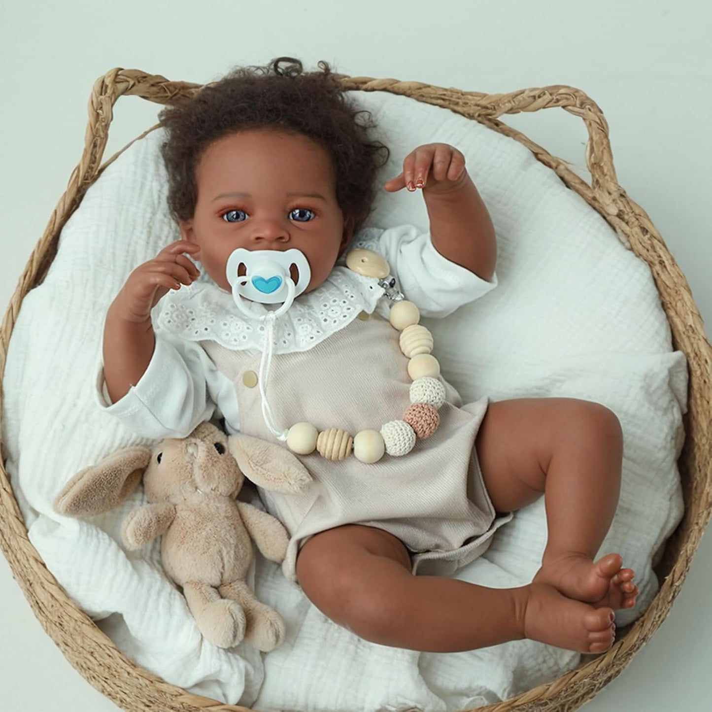 Lifelike Reborn Baby Dolls Black 20-Inch Realistic Doll Gift