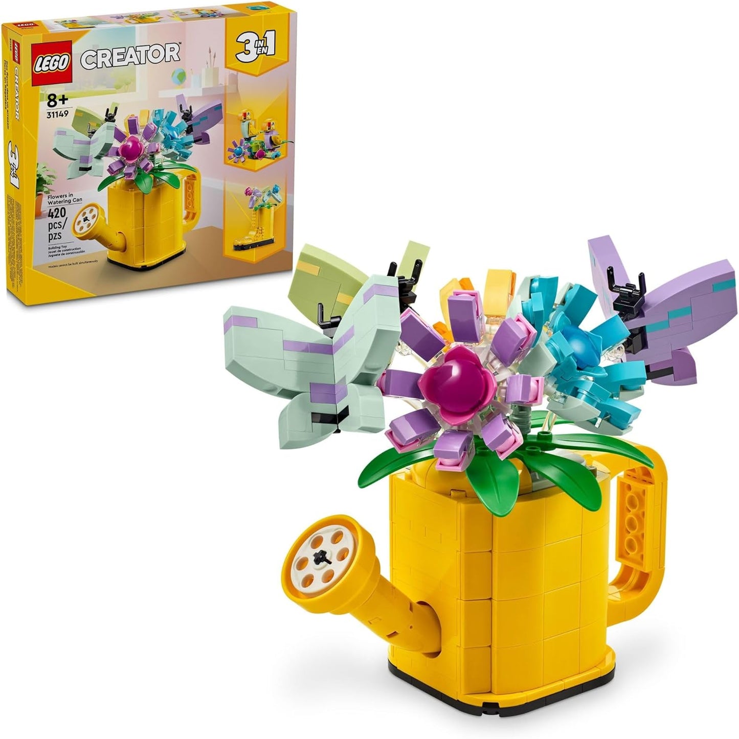 LEGO Creator 3-in-1 Flower Watering Can Set - Versatile Building Fun