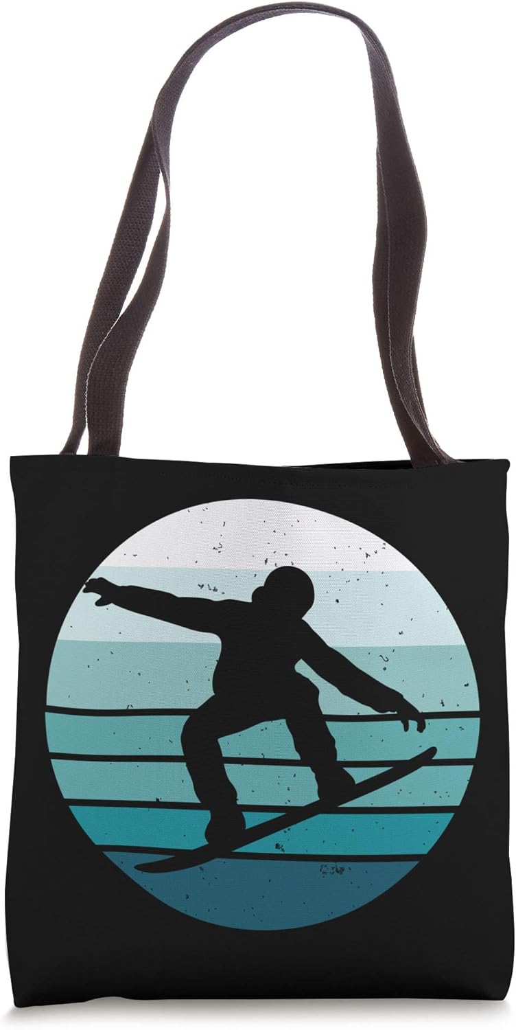 Retro Snowboard Sunset Tote - SAZ Snowboard