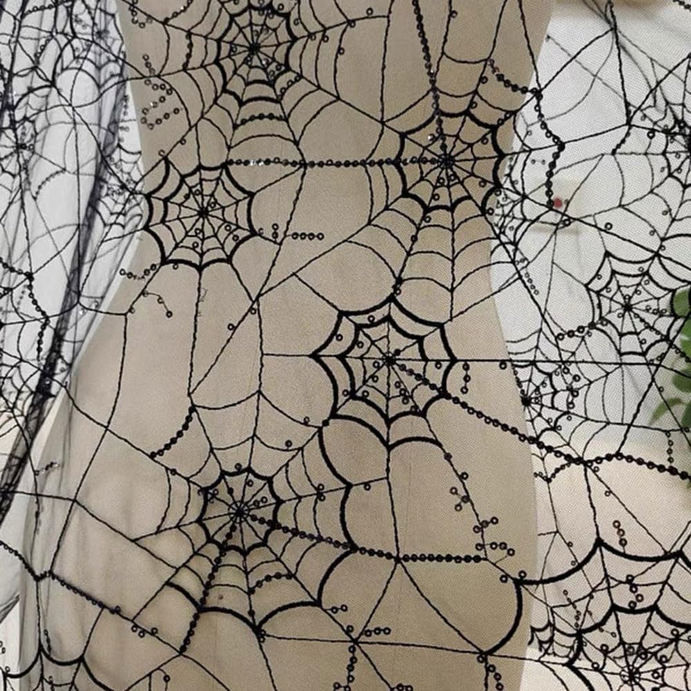 Spiderweb Lace Fabric for Halloween Decor and DIY Projects
