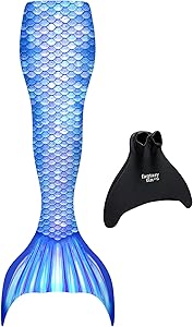Fin Fun Fantasy Mermaid Tail for Kids with Monofin Included