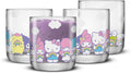 Hello Kitty Rainbow Short Drinking Glasses Set of 4 for Kawaii Fans