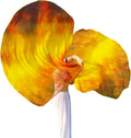 55ft Worship Flags Pack of 2 - Black Red Yellow Chiffon Flow