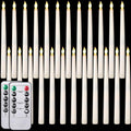 24 Pack Valentines Flameless Flicker Taper Candles with Remote
