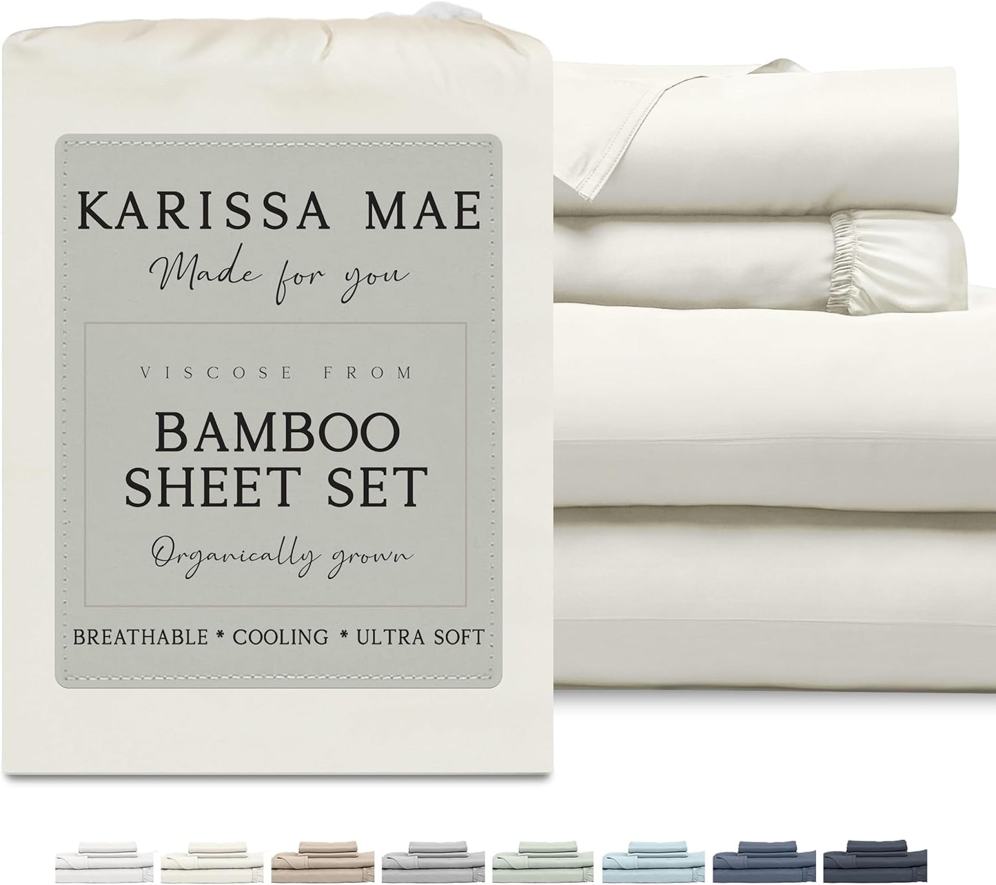 Cooling Bamboo Viscose King Size Sheet Set for Better Sleep