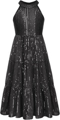 GRACE KARIN Girls Sequin Dress Maxi Long Formal Dress for 5-14Y