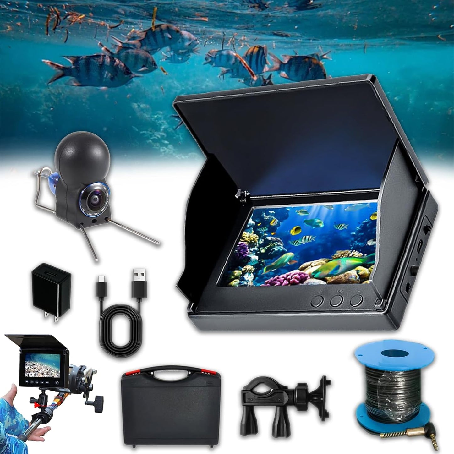 4K Night Vision Underwater Fishing Camera - Flaviau