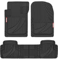 Motor Trend FlexTough Advanced Black Rubber Car Floor Mats - Trim