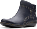 Clarks Ashland Mabel Ankle Boot - Comfortable Everyday Navy
