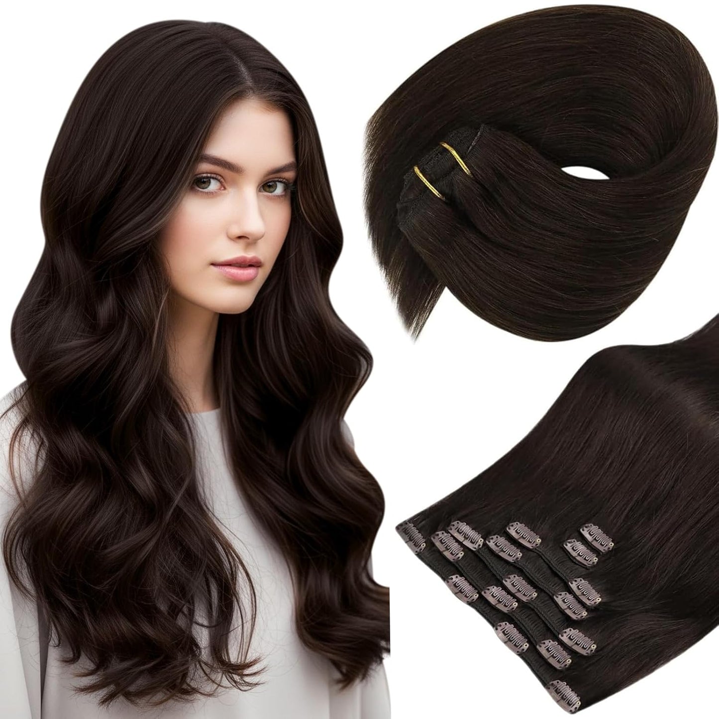 Sunny Hair Clip in Hair Extensions for Full Volume and Style
