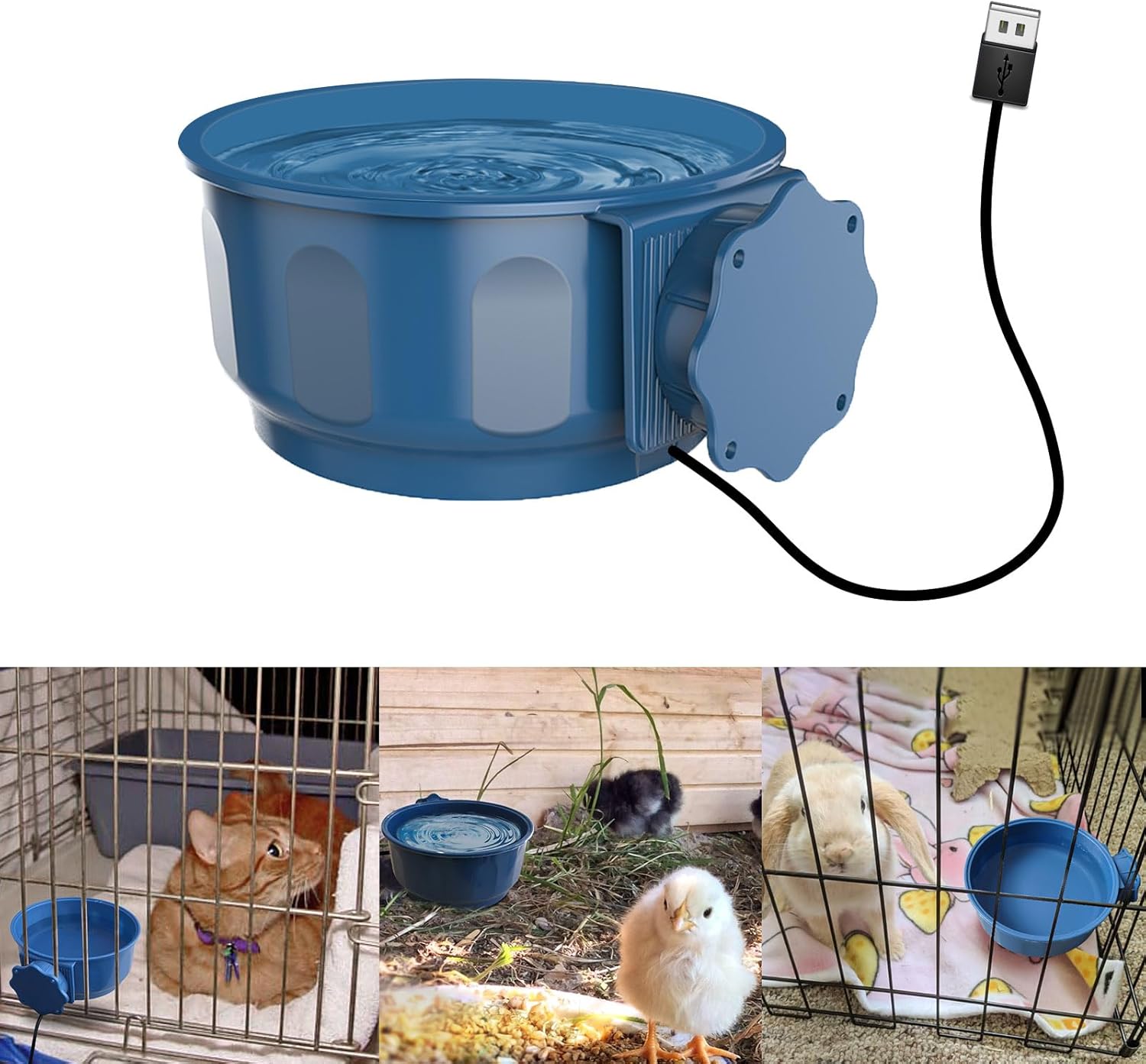 NAMSAN Heated Water Bowl: Cozy Hydration for Pets