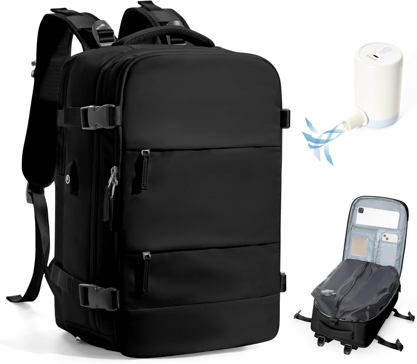 Vacuum Backpack Travel with Pump for Ultimate Organization