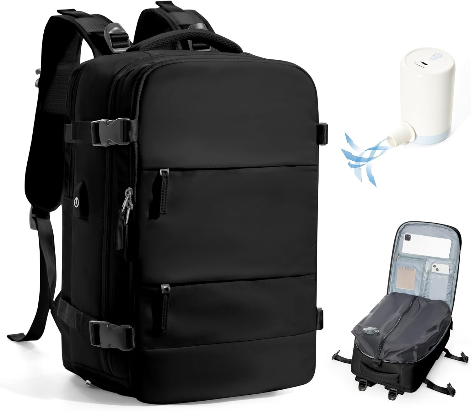 Vacuum Backpack Travel with Pump for Ultimate Organization