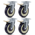 5 in Caster Wheels Heavy Duty Set of 4 - Total Lock Brake