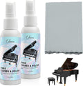 Calvana 2-Pack Piano Cleaner & Polish + Cloth - Shine Any Piano!