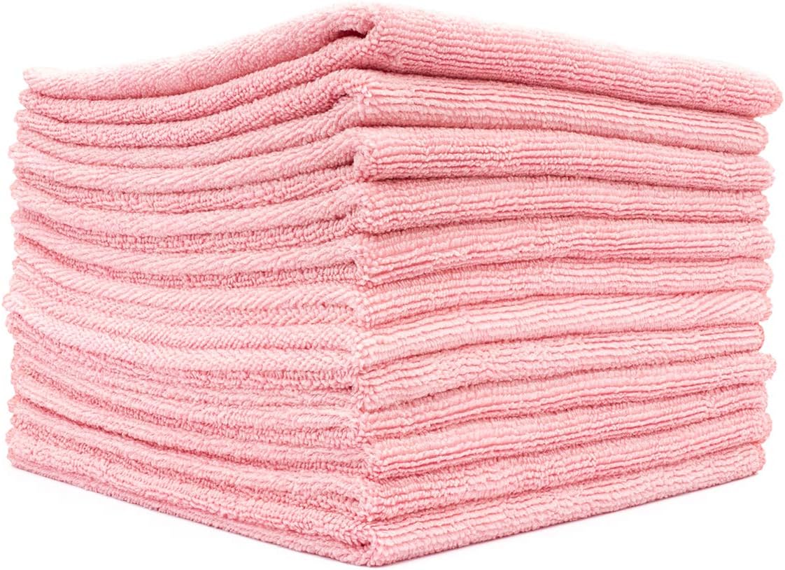 Commercial Grade Pink Microfiber Towels - Super Absorbent & Lint-Free!