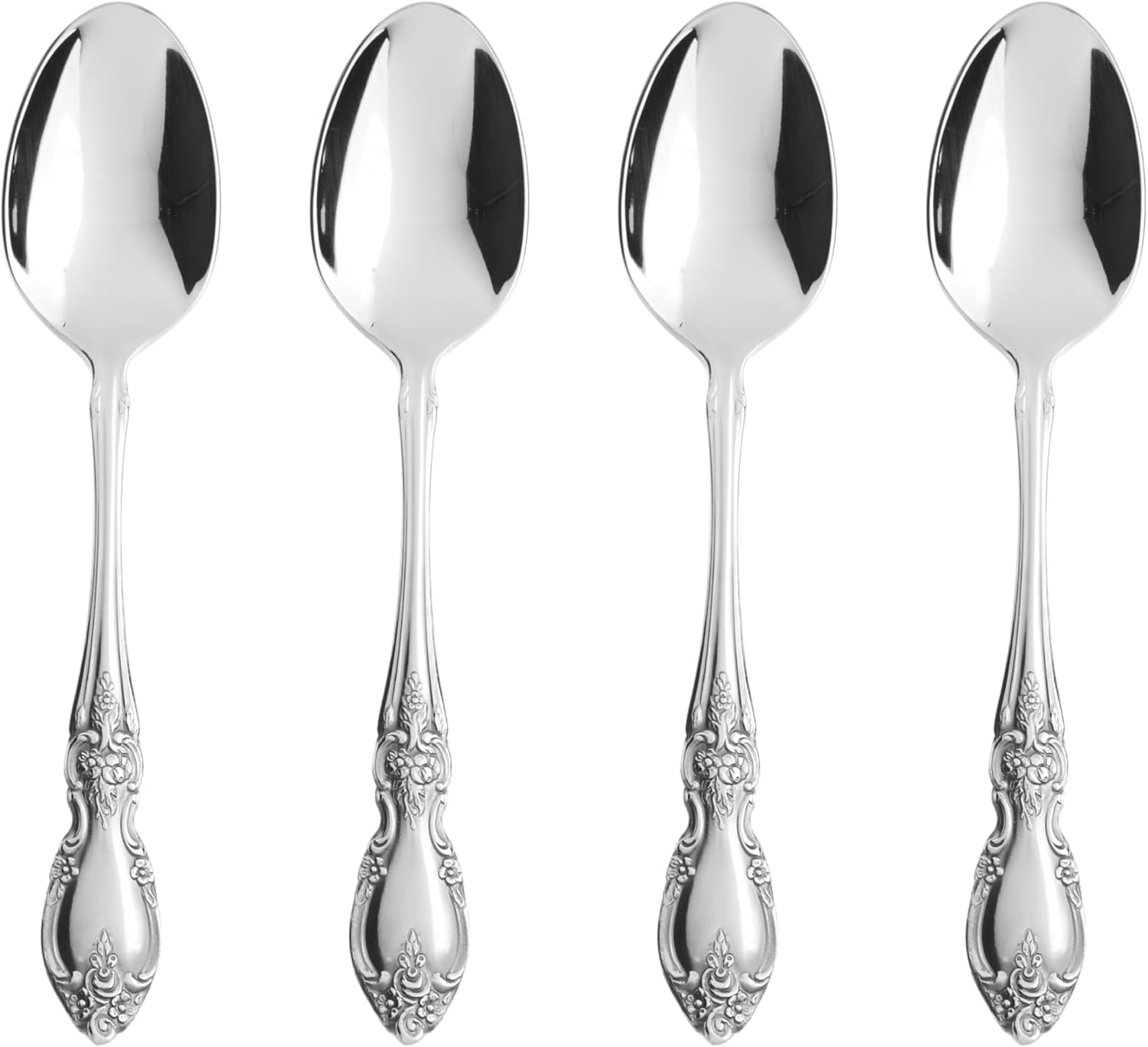 Oneida Louisiana 4-Piece Fine Teaspoons Set for Elegant Dining