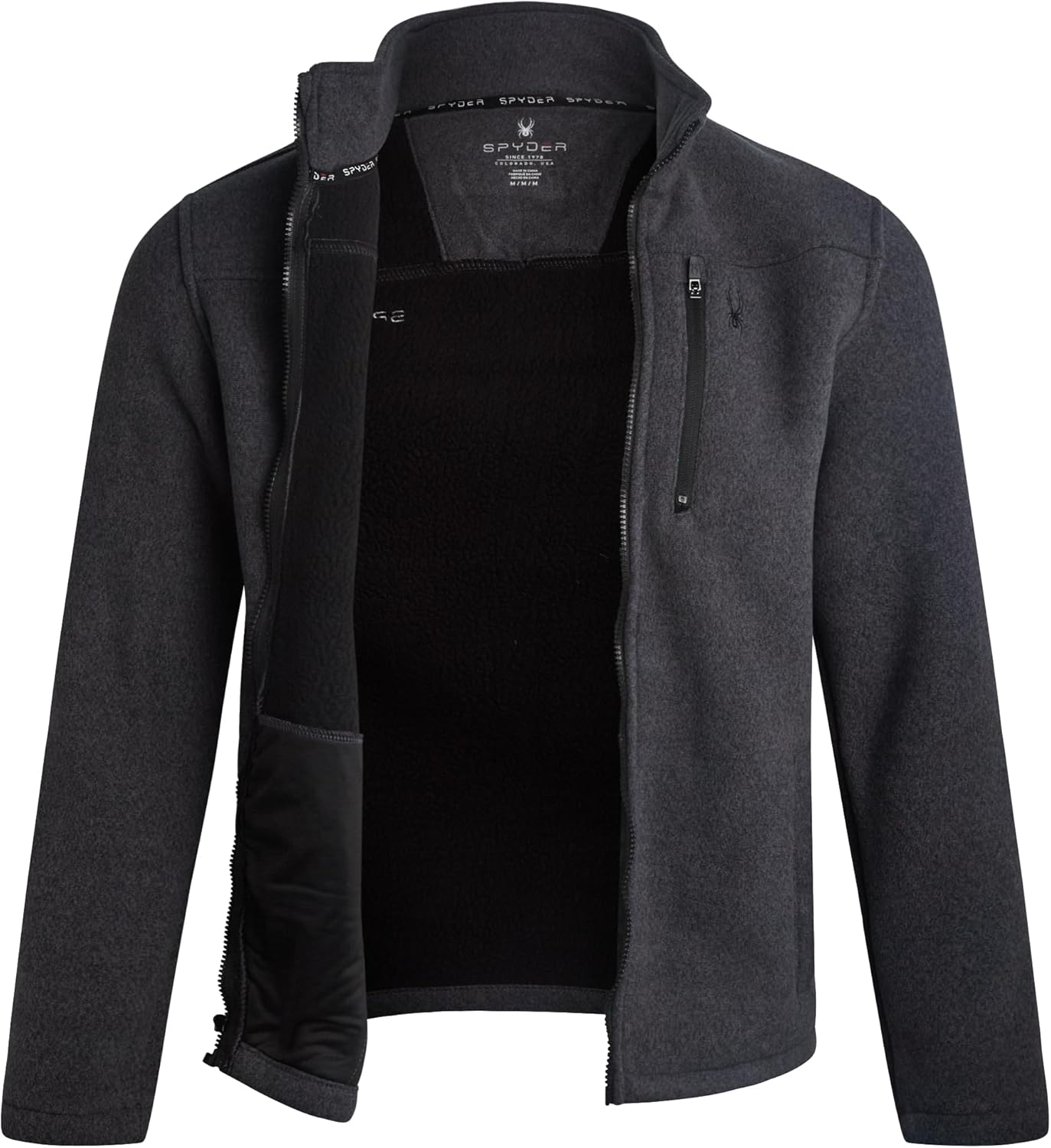Spyder Mens Fleece Jacket - Versatile Sherpa Lined Zip Up
