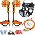 Tree Climbing Gear with Adjustable Straps and Steel Core Flip Line