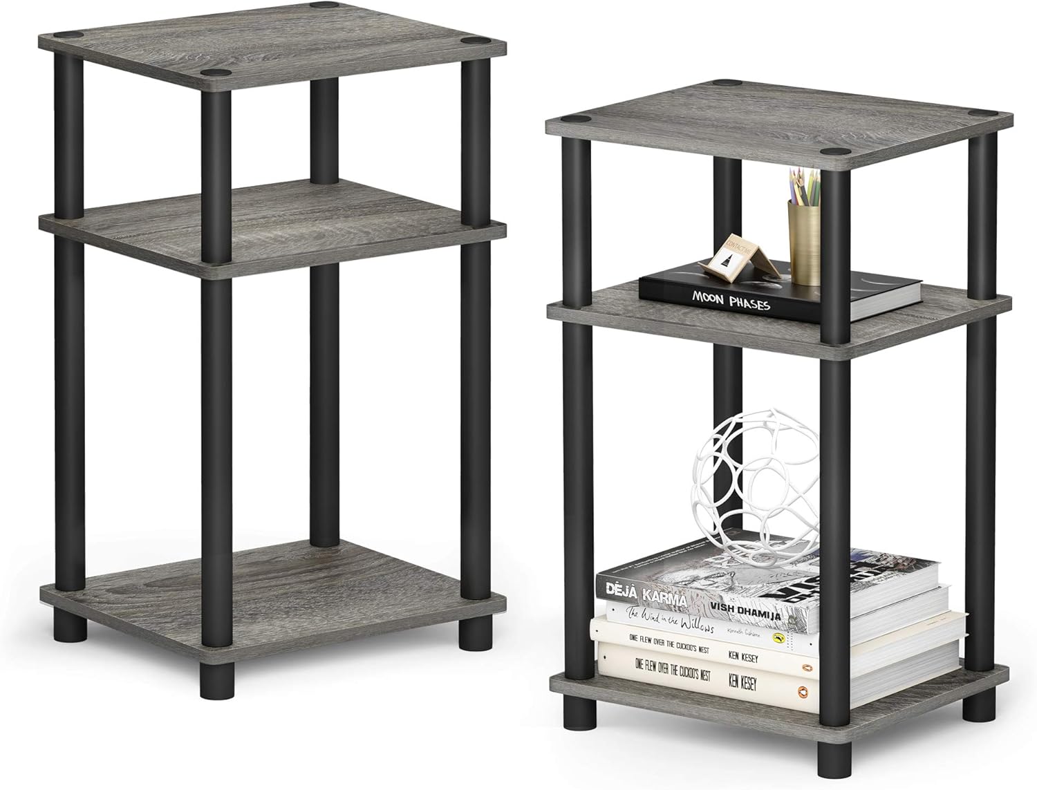 Furinno Just 3-Tier End Table: Stylish & Compact Design
