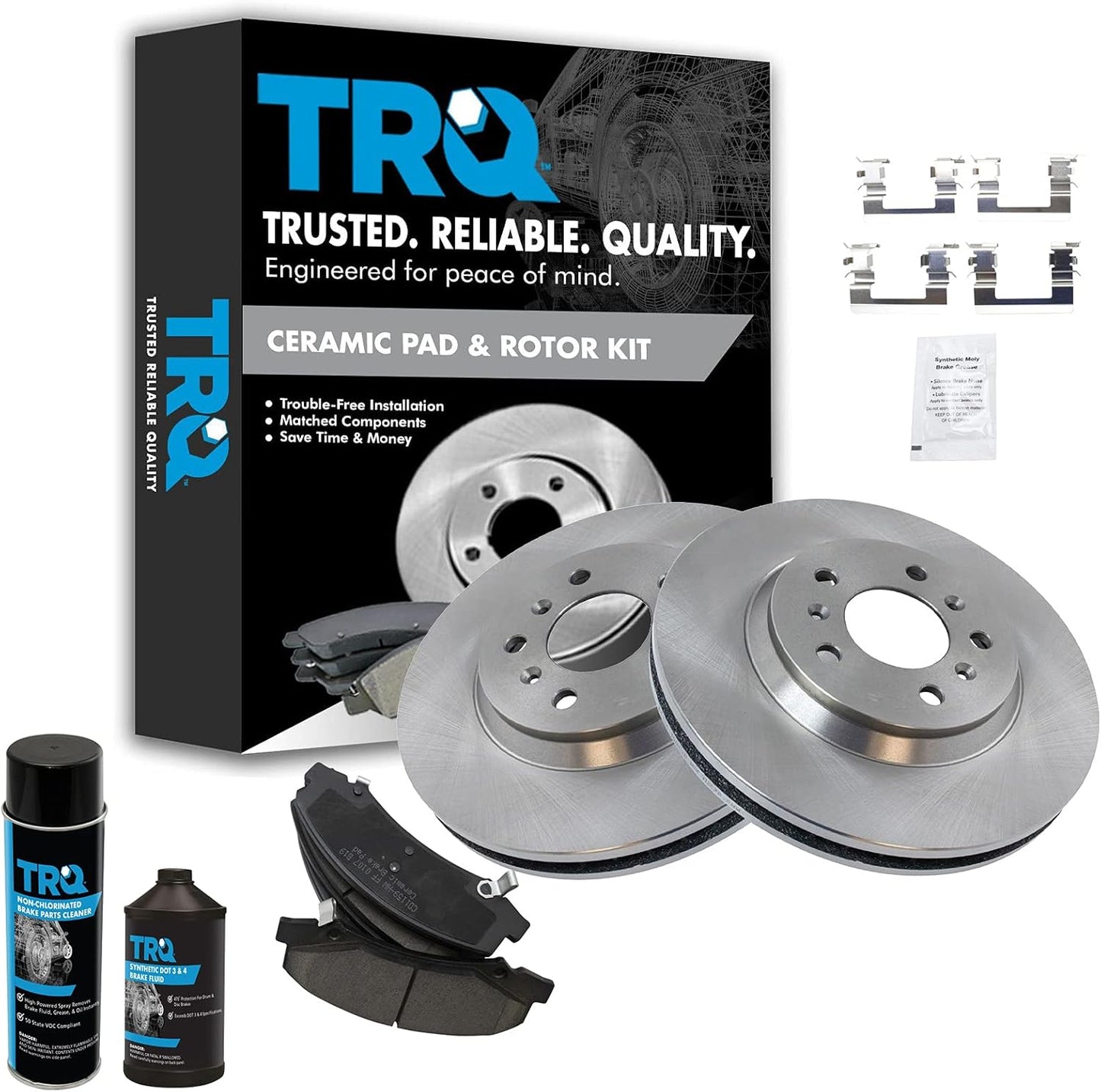 TRQ Front Brake Pad & Rotor Kit for Buick Lucerne & Chevrolet