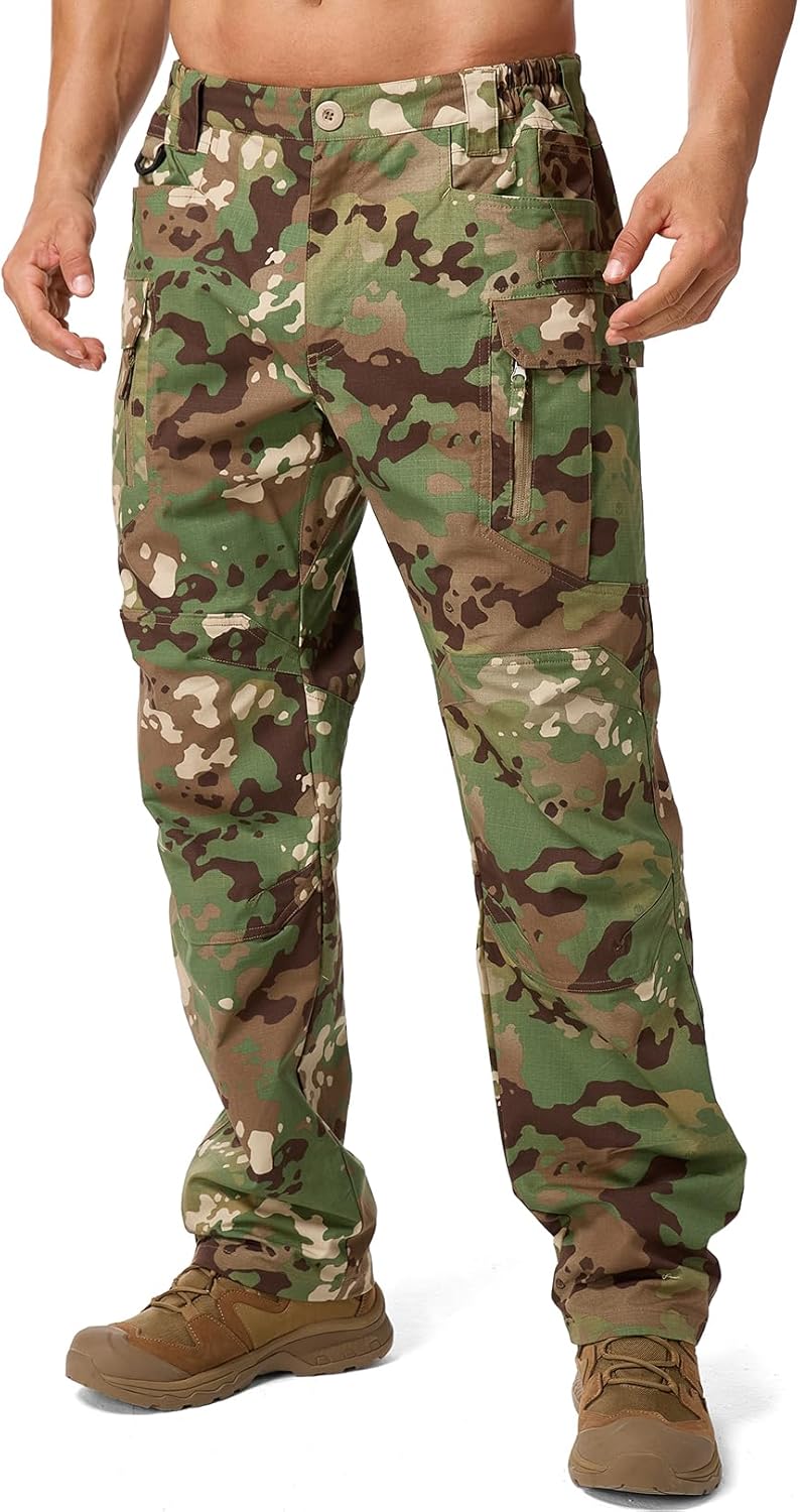 Jessie Kidden Men's Flex Stretch Tactical Pants for Outdoor Use