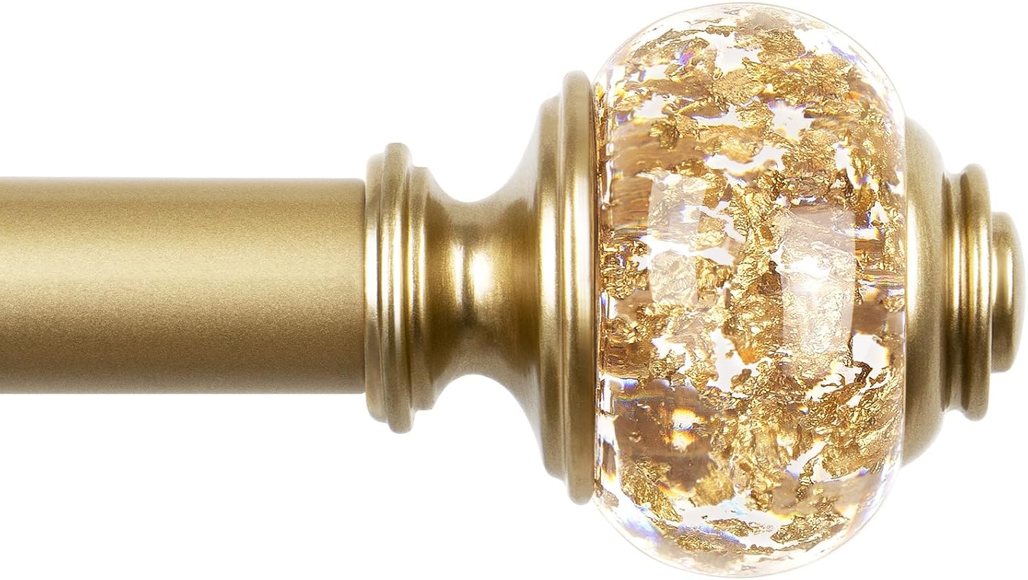 7/8 Inch Curtain Rods for Windows 66 to 120 Inch with Gold Finials