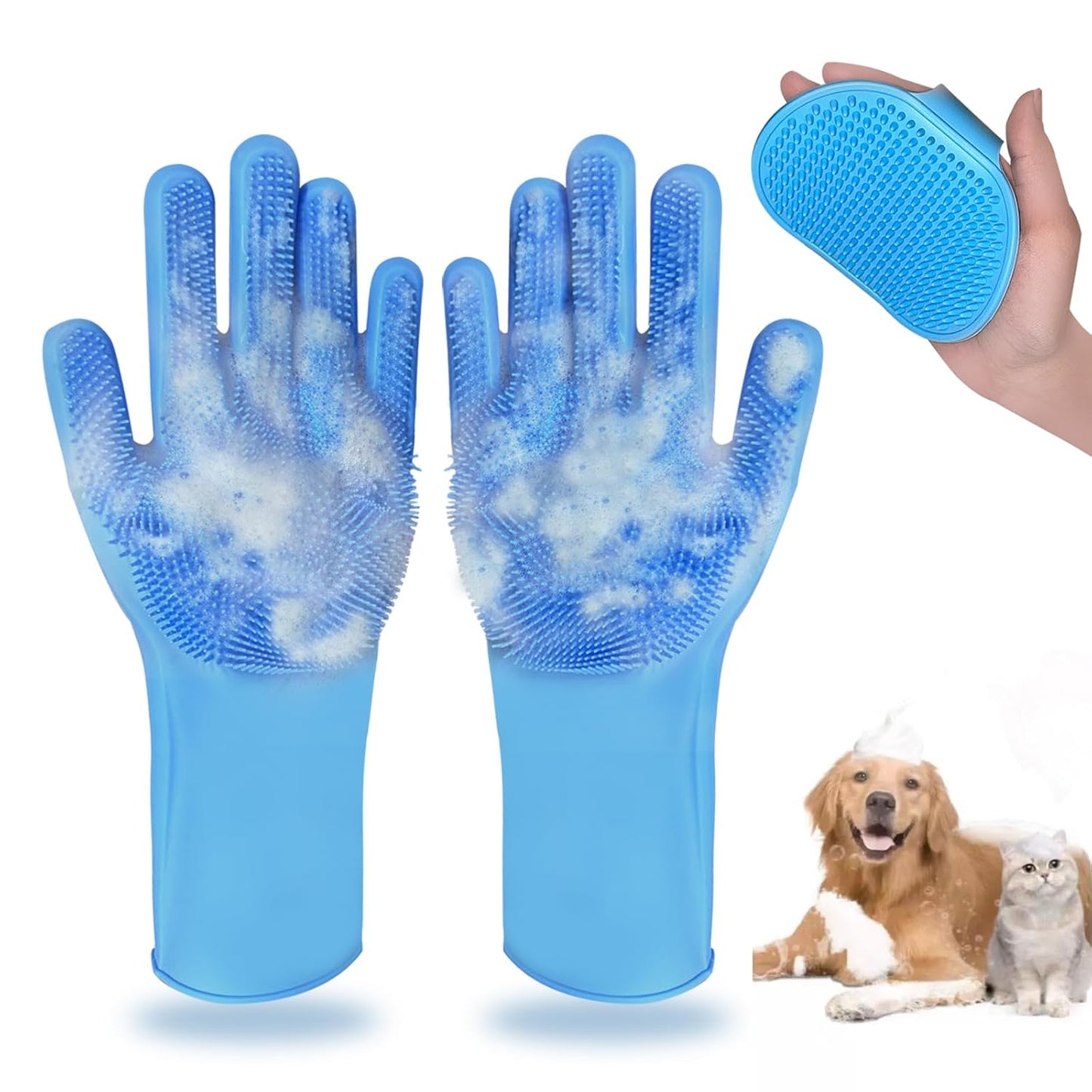 2pcs Pet Shower Set | Dog Bath Massage