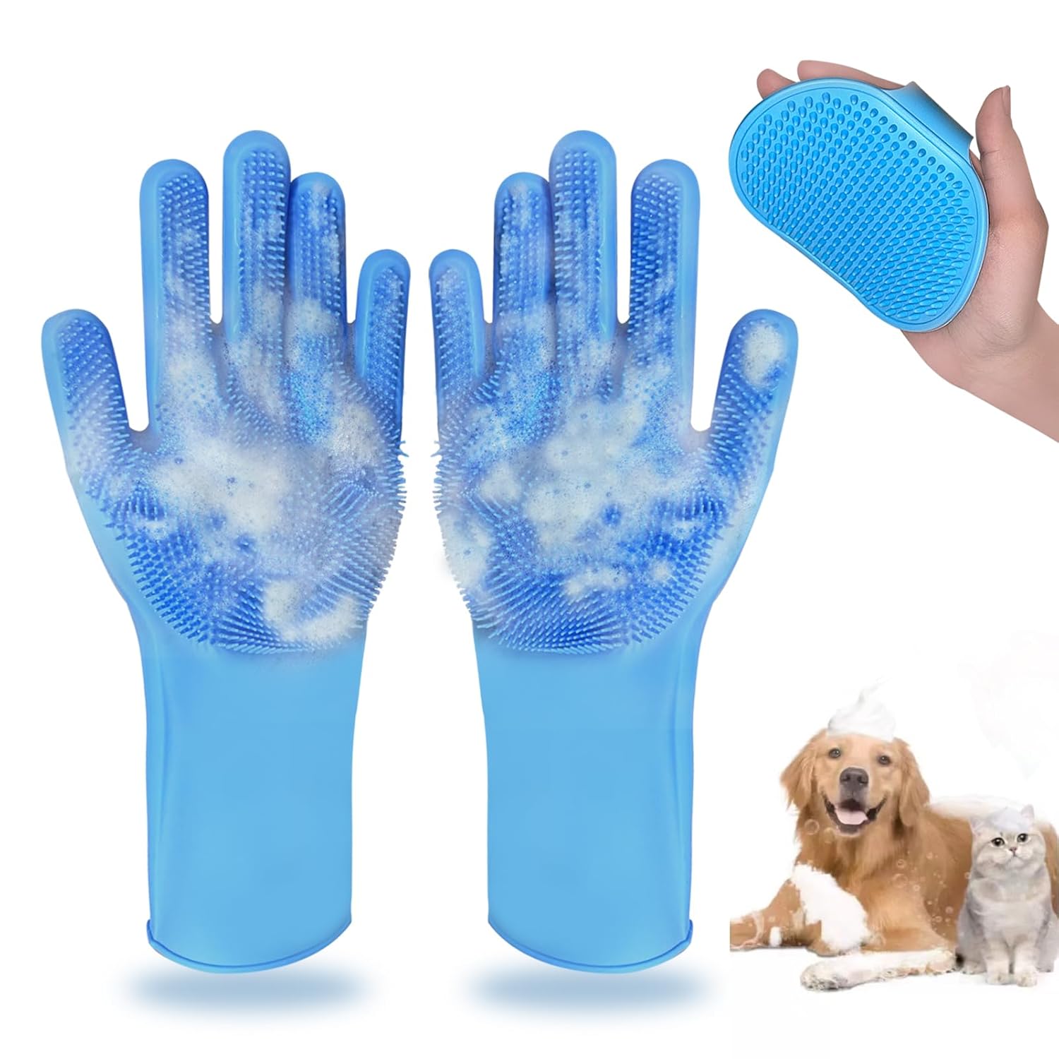 2pcs Pet Shower Set | Dog Bath Massage