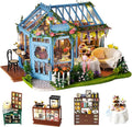 TuKIIE DIY Miniature Dollhouse Kit 1:24 Scale - Rose Garden Tea House