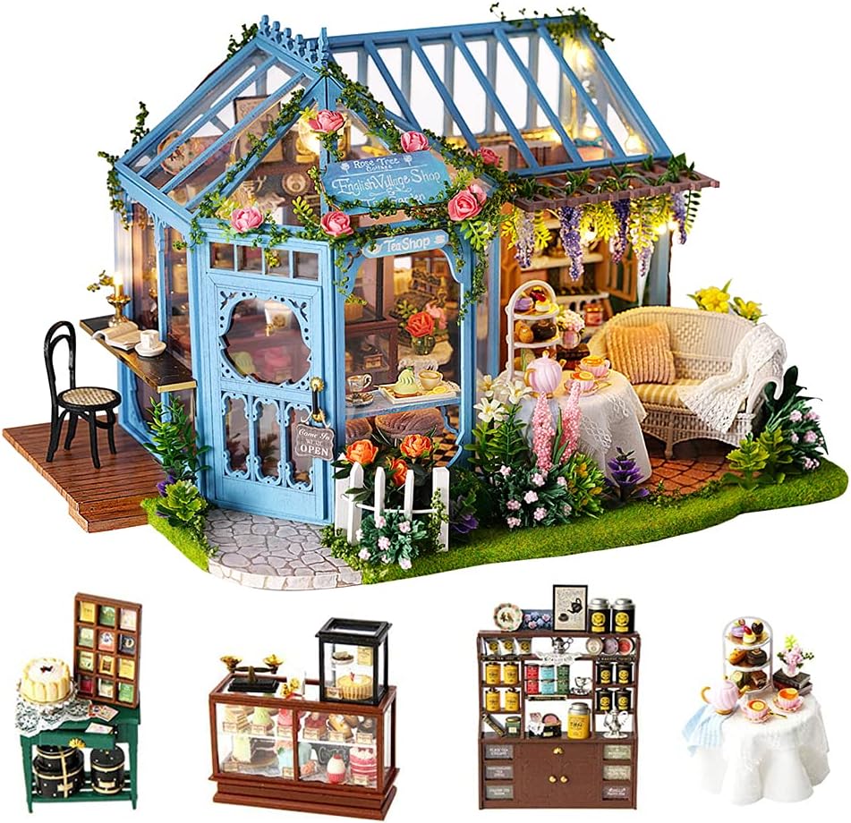 TuKIIE DIY Miniature Dollhouse Furniture Kit for Creative Fun
