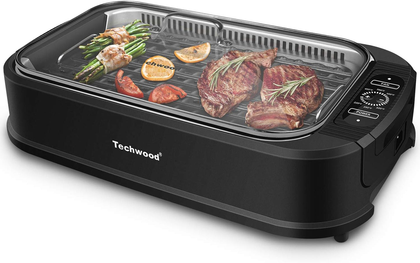 Techwood 1500W Smokeless Indoor Electric Grill for Perfect BBQ