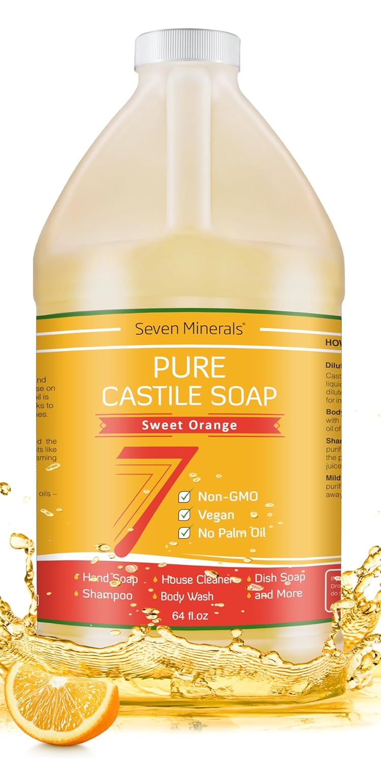 Seven Minerals Pure Castile Soap Sweet Orange for Sensitive Skin