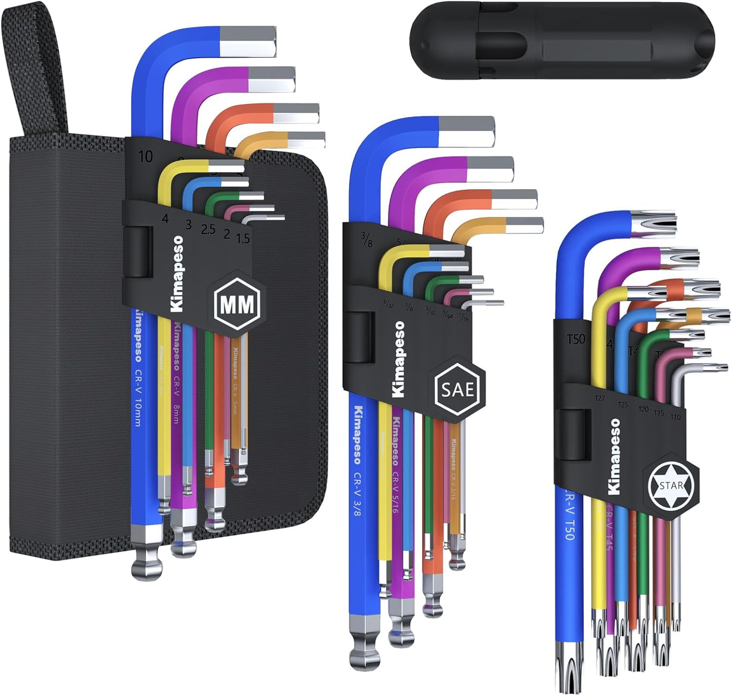 27 PCS Allen Key Set with Long Arm Ball End Hex Wrenches