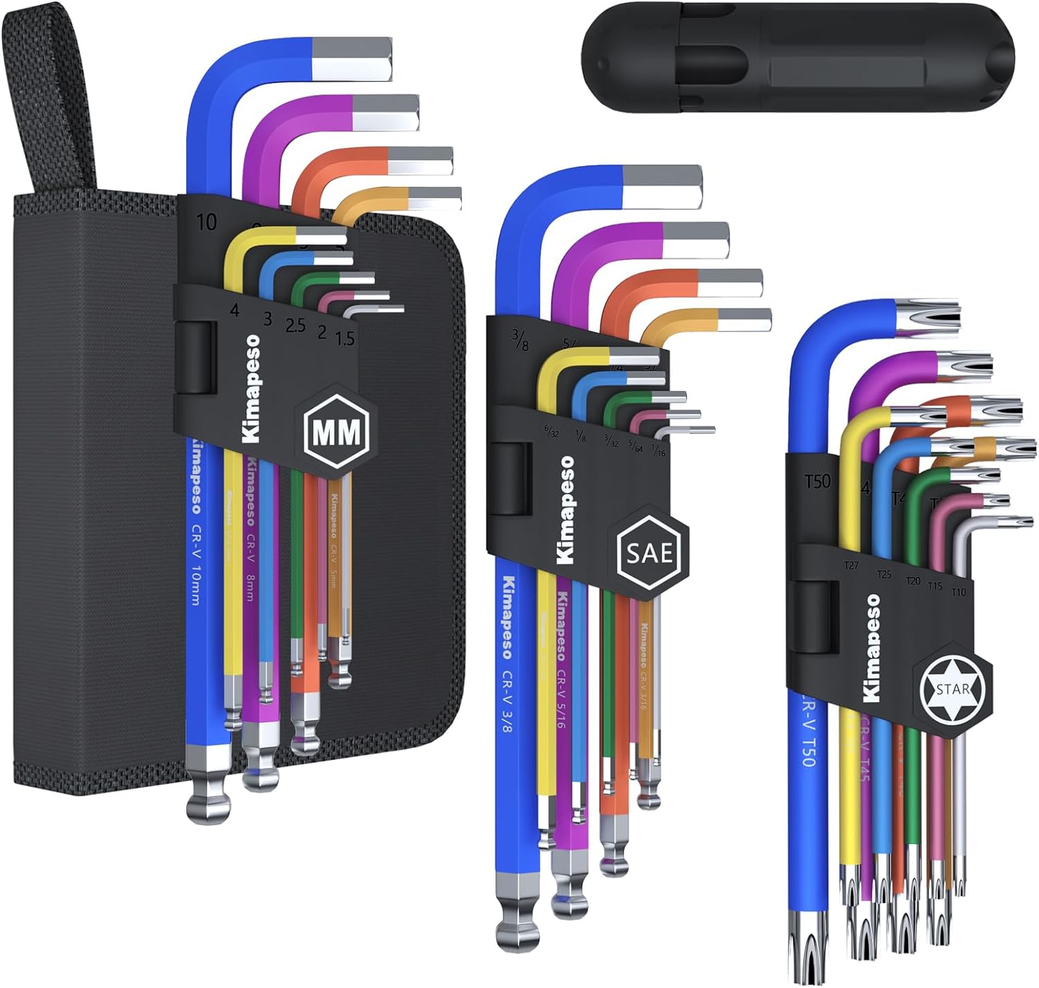 27 PCS Allen Key Set with Long Arm Ball End Hex Wrenches