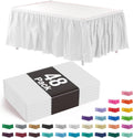 Exquisite Ruffle Table Skirt White 48 Pack 14 ft Long - Event Ready