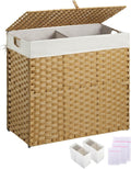 Greenstell Laundry Hamper with lid 130L - Foldable Wicker Laundry
