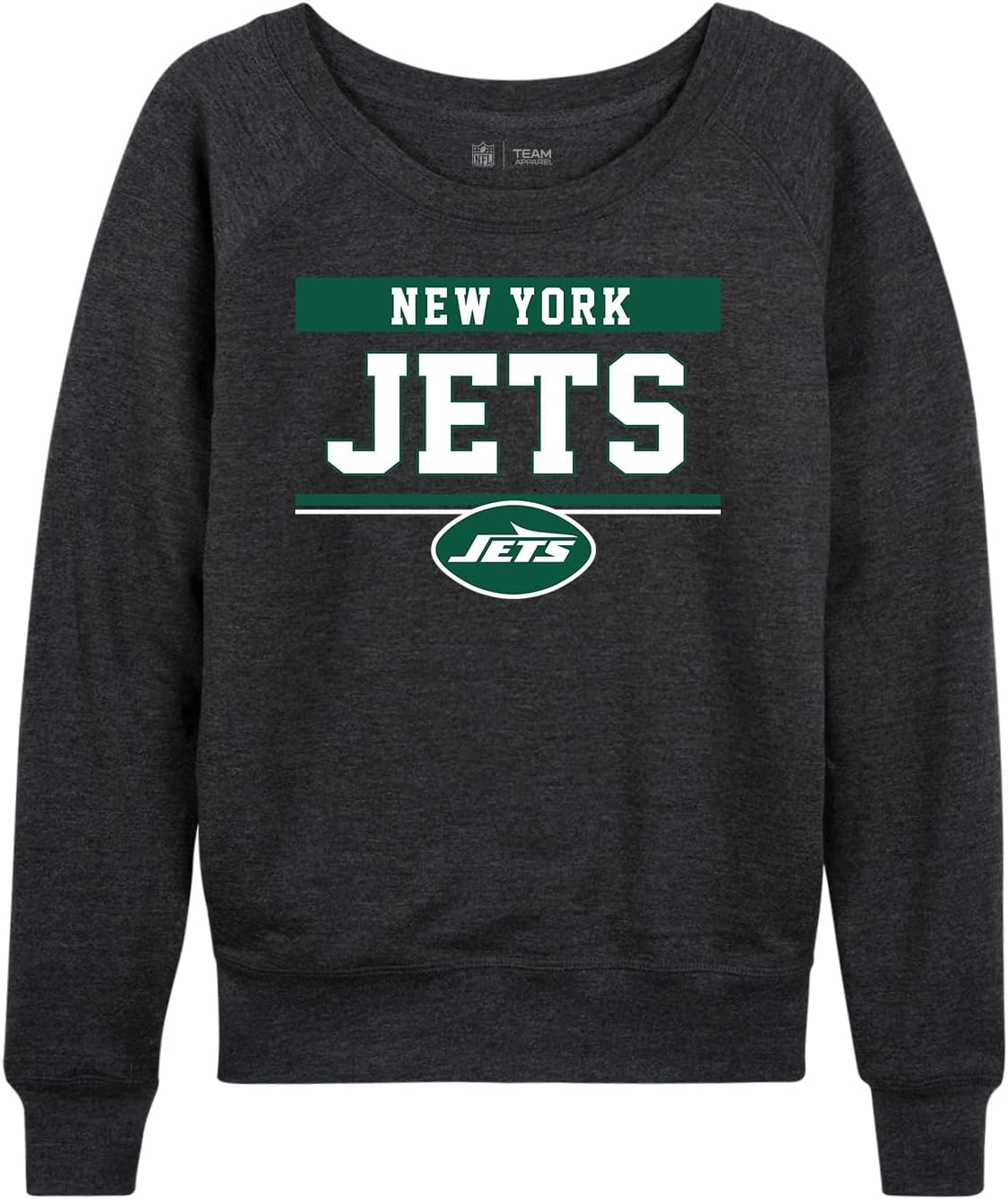 NFL Women's Plus Size Team Block Charcoal Crewneck Pullover