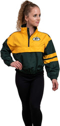 FOCO NFL Womens Winning Play Windbreaker with Team Logo