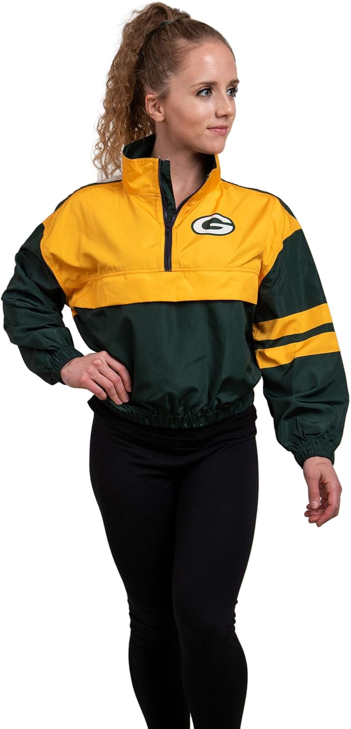 FOCO NFL Womens Winning Play Windbreaker with Team Logo