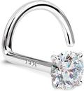 14K Gold Nose Rings Studs for Women Men - 18G 20G 22G CZ Options