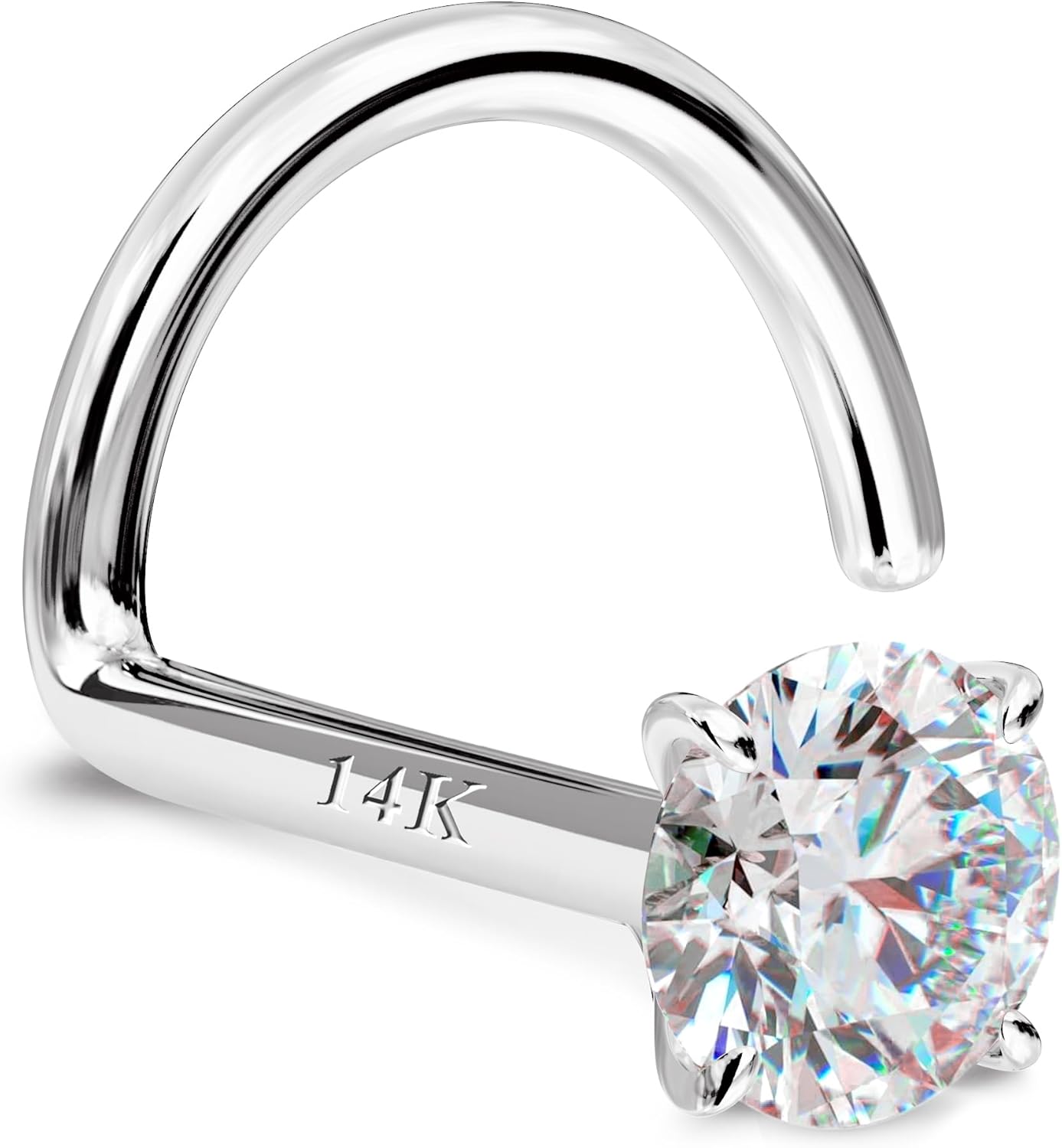 14K Gold Nose Rings Studs for Sensitive Skin and Comfort