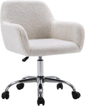 KCC Faux Fur Vanity Makeup Desk Chair for Elegant Home Office