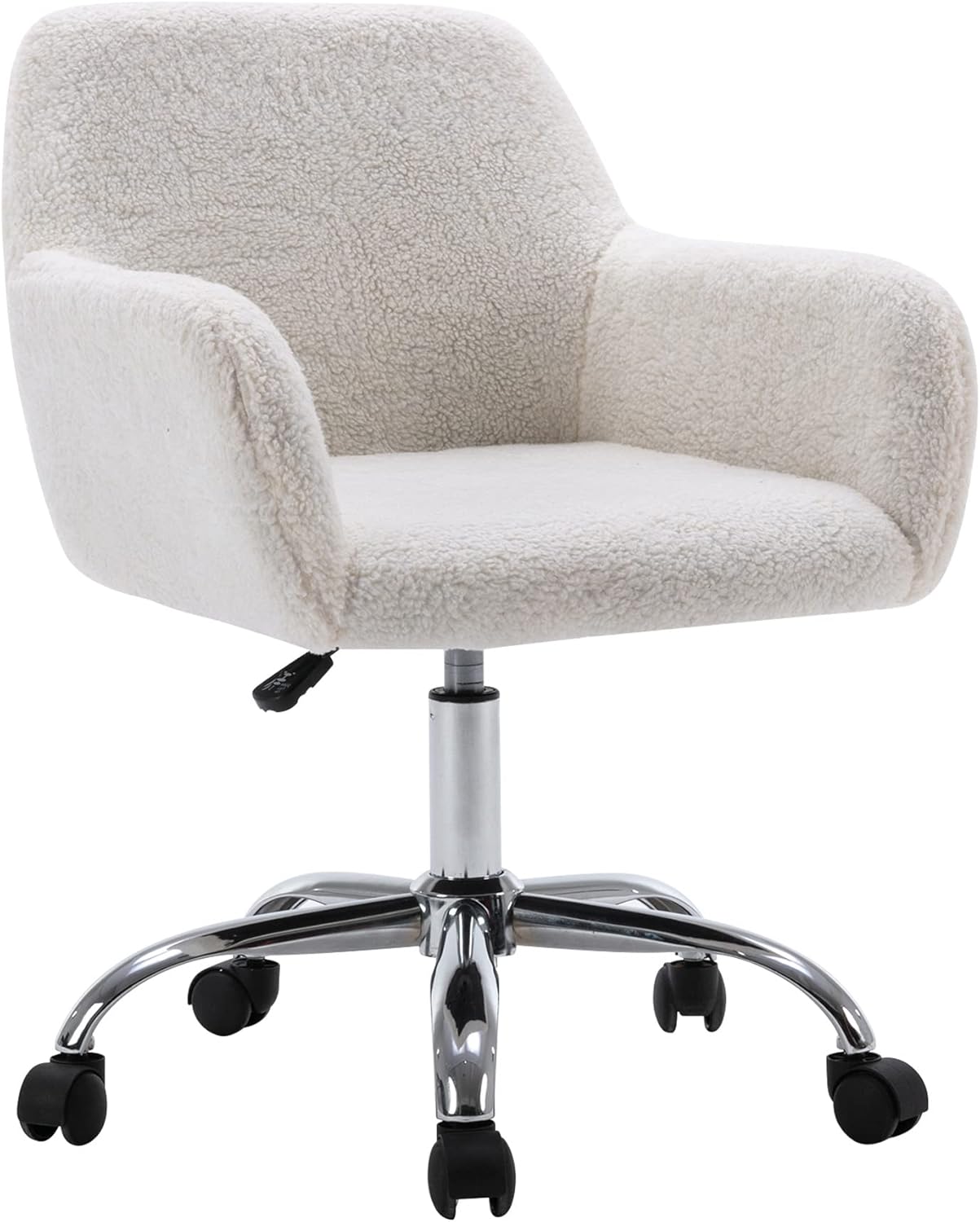 KCC Faux Fur Vanity Makeup Desk Chair for Elegant Home Office