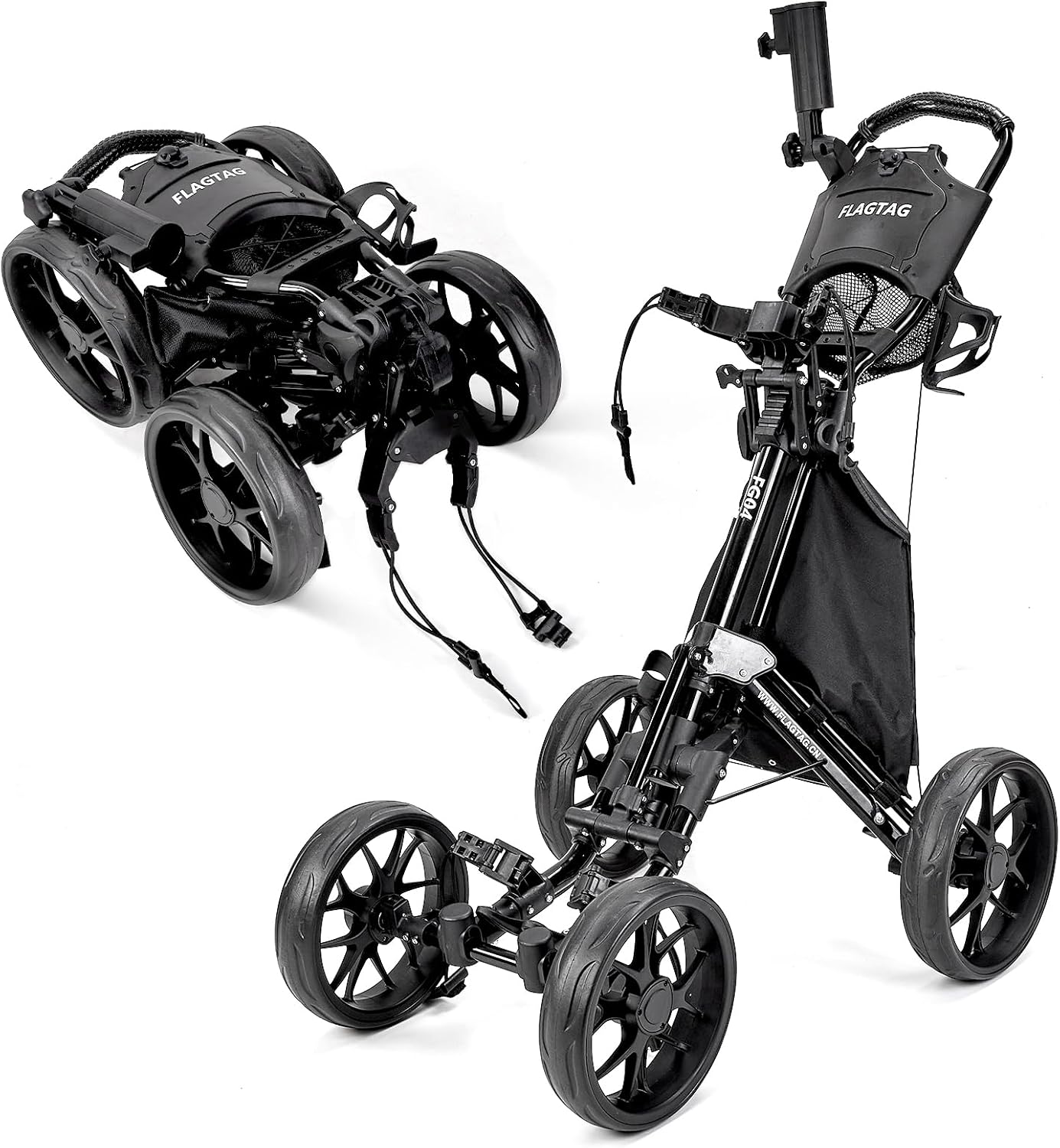 Flagtag Golf Push Cart - Foldable with Premium Features