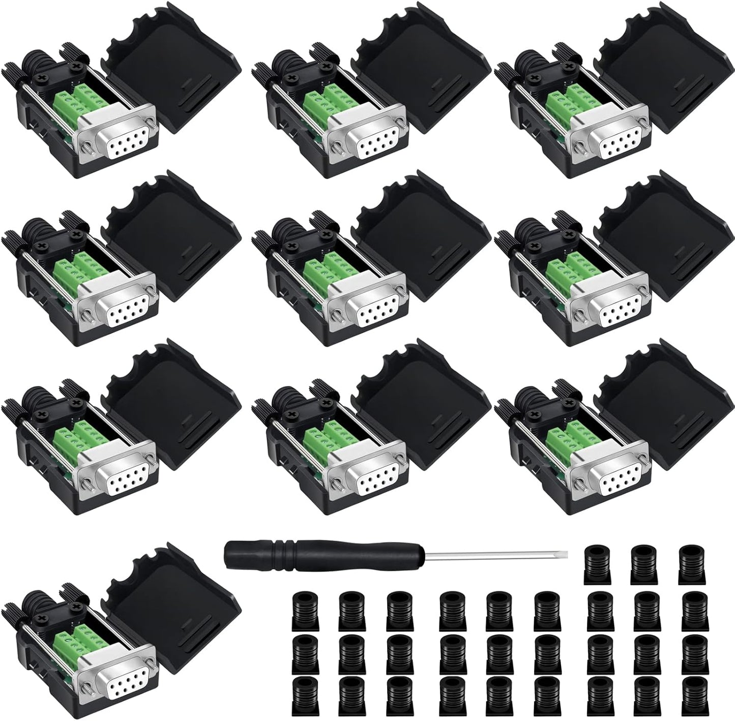 DB9 Breakout Connector for Easy Solderless RS232 Connections