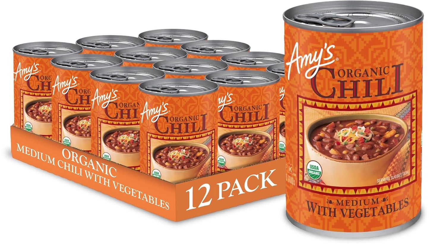 Amy's Organic Medium Vegan Chili - Gluten Free and Delicious