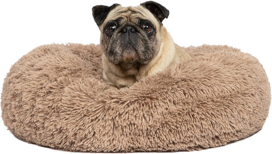 Best Pet Supplies Round Donut Dog Bed for Calming Comfort