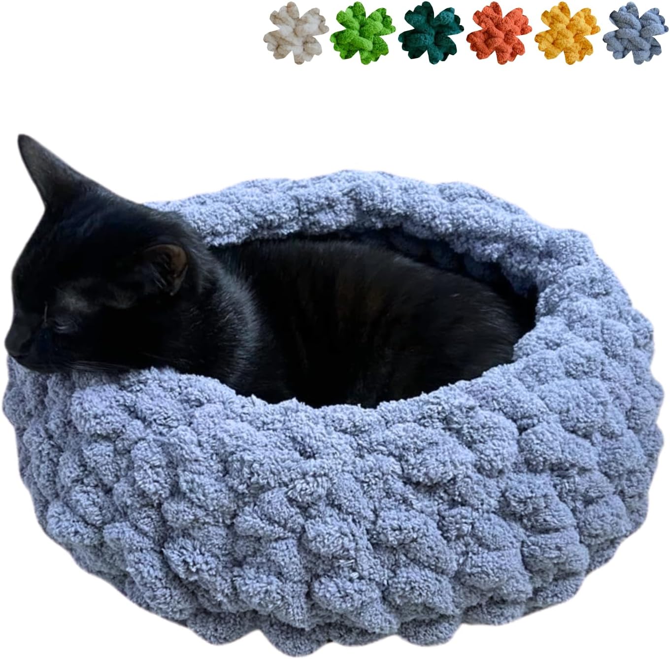 Cat Nest Bed Premium Handwoven Washable Soft Round Cave House